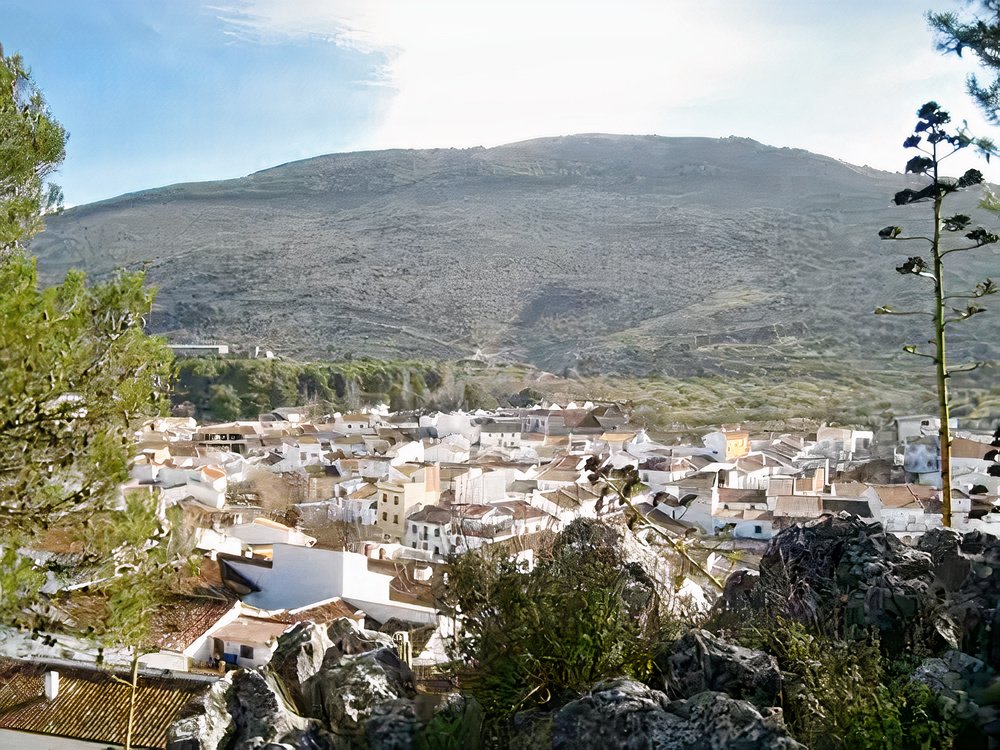Vista del pueblo de Alfarnate